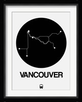 Vancouver Black Subway Map Fine Art Print