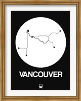 Vancouver White Subway Map Fine Art Print