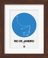 Rio De Janeiro Blue Subway Map Fine Art Print