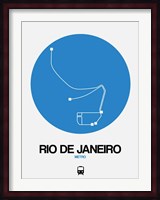 Rio De Janeiro Blue Subway Map Fine Art Print