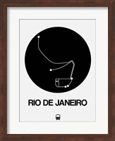 Rio De Janeiro Black Subway Map Fine Art Print
