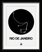 Rio De Janeiro Black Subway Map Fine Art Print