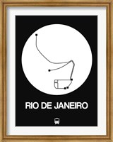 Rio De Janeiro White Subway Map Fine Art Print