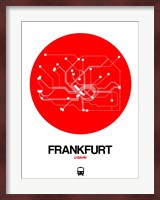 Frankfurt Red Subway Map Fine Art Print