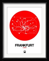 Frankfurt Red Subway Map Fine Art Print