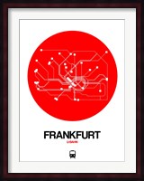 Frankfurt Red Subway Map Fine Art Print