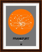 Frankfurt Orange Subway Map Fine Art Print