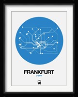 Frankfurt Blue Subway Map Fine Art Print