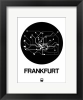 Frankfurt Black Subway Map Fine Art Print