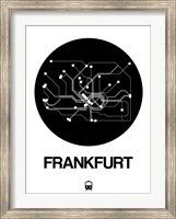 Frankfurt Black Subway Map Fine Art Print
