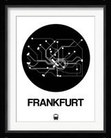 Frankfurt Black Subway Map Fine Art Print