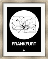 Frankfurt White Subway Map Fine Art Print
