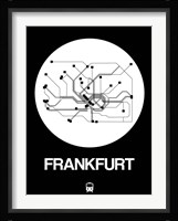 Frankfurt White Subway Map Fine Art Print