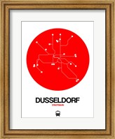 Dusseldorf Red Subway Map Fine Art Print