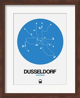 Dusseldorf Blue Subway Map Fine Art Print