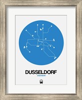 Dusseldorf Blue Subway Map Fine Art Print