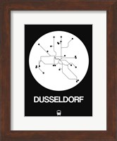 Dusseldorf White Subway Map Fine Art Print