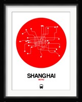 Shanghai Red Subway Map Fine Art Print