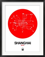 Shanghai Red Subway Map Fine Art Print