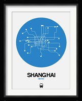Shanghai Blue Subway Map Fine Art Print