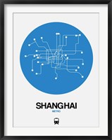 Shanghai Blue Subway Map Fine Art Print