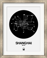 Shanghai Black Subway Map Fine Art Print