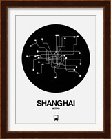 Shanghai Black Subway Map Fine Art Print