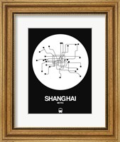 Shanghai White Subway Map Fine Art Print