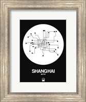Shanghai White Subway Map Fine Art Print