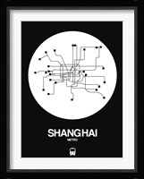 Shanghai White Subway Map Fine Art Print