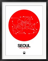 Seoul Red Subway Map Fine Art Print