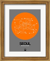Seoul Orange Subway Map Fine Art Print