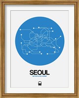 Seoul Blue Subway Map Fine Art Print