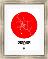 Denver Red Subway Map Fine Art Print