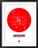 Denver Red Subway Map Fine Art Print