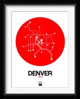 Denver Red Subway Map Fine Art Print