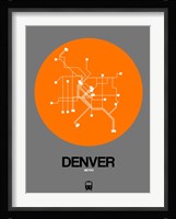 Denver Orange Subway Map Fine Art Print