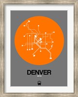 Denver Orange Subway Map Fine Art Print