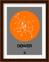Denver Orange Subway Map Fine Art Print