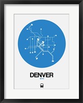 Denver Blue Subway Map Fine Art Print