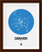 Denver Blue Subway Map Fine Art Print