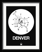 Denver White Subway Map Fine Art Print