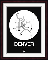Denver White Subway Map Fine Art Print