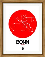 Bonn Red Subway Map Fine Art Print