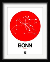 Bonn Red Subway Map Fine Art Print