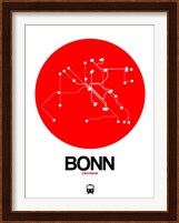 Bonn Red Subway Map Fine Art Print