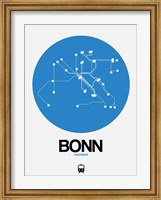 Bonn Blue Subway Map Fine Art Print