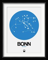 Bonn Blue Subway Map Fine Art Print