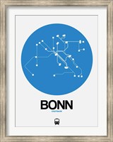 Bonn Blue Subway Map Fine Art Print