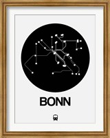 Bonn Black Subway Map Fine Art Print